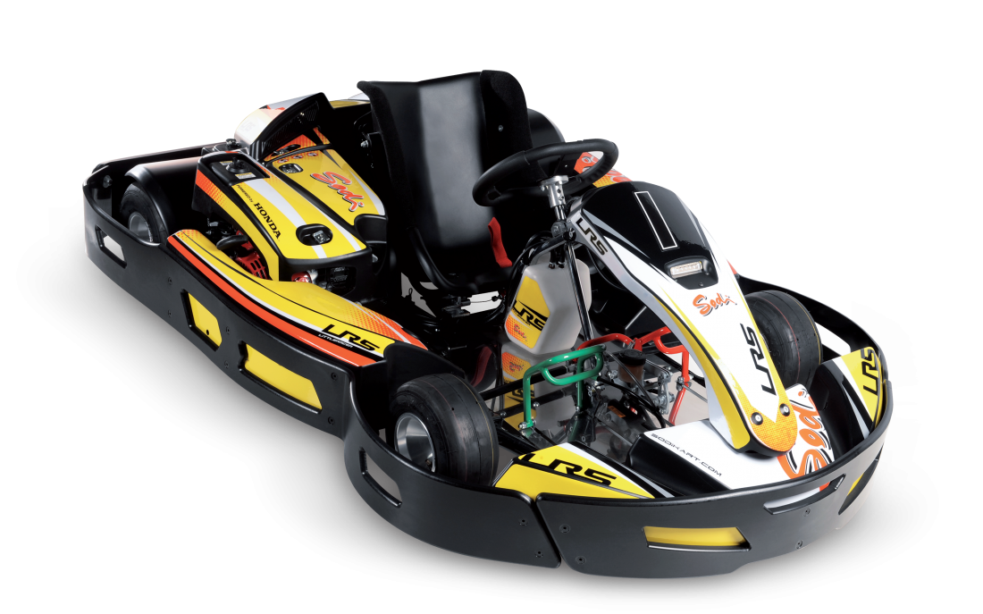 Kart de compétition jaune détouré, karting de Vuiteboeuf